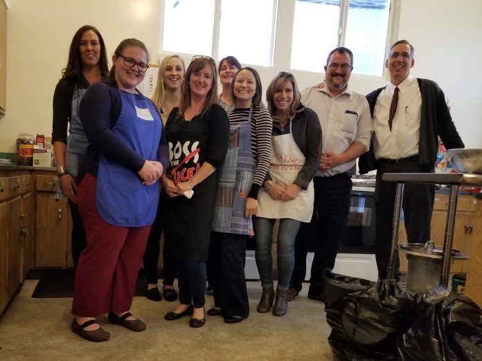 Members of the Plumas County District Attorney's Office are set to serve the upcoming Quincy Community Supper. They are regular supporters of this project, as evidenced by this photo from 2018. Photo courtesy Plumas County District Attorney's Office