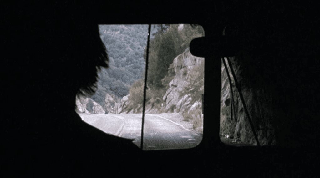 Kevin Bacon emerges from a tunnel in the Feather River Canyon
