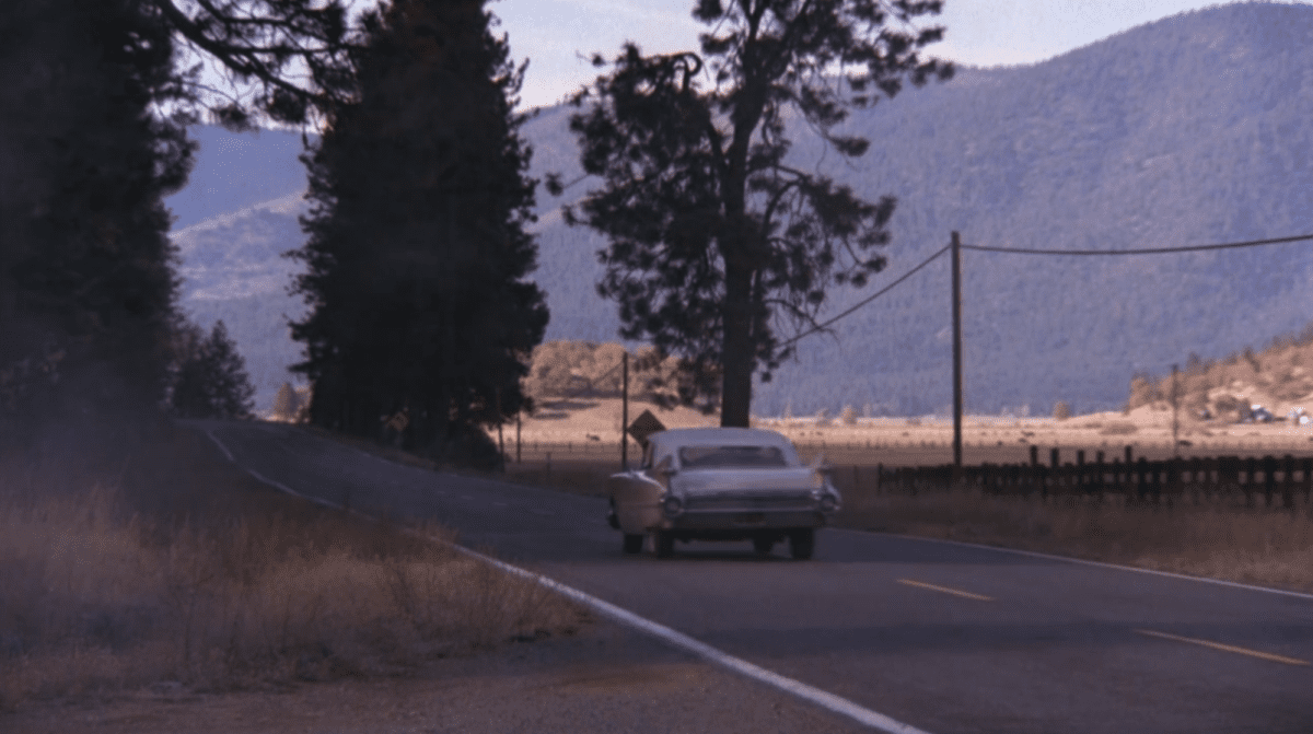Chase scene in Pink Cadillac