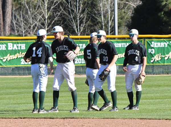The Feather River College Golden Eagles take their seventh consecutive win April 15. Photo courtesy Feather River College Athletic Department